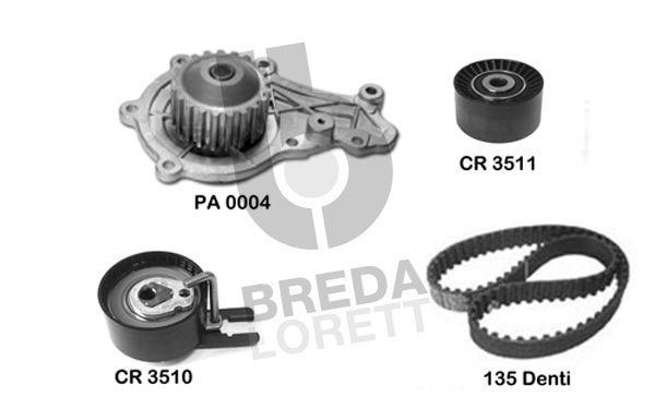 BREDA LORETT Veepump + hammasrihmakomplekt KPA0574A